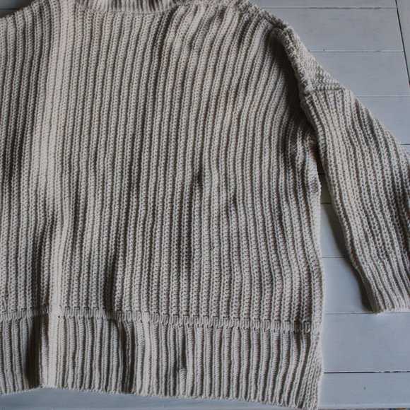 Cream Oversized Knit Open Cardigan - Picture 4 of 4